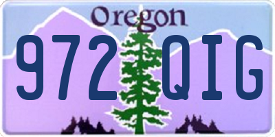 OR license plate 972QIG
