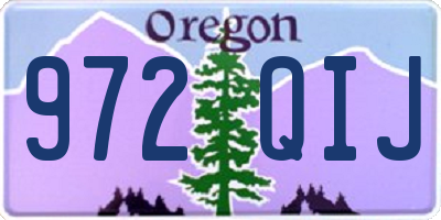 OR license plate 972QIJ