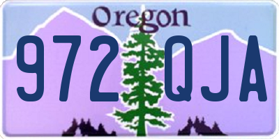 OR license plate 972QJA