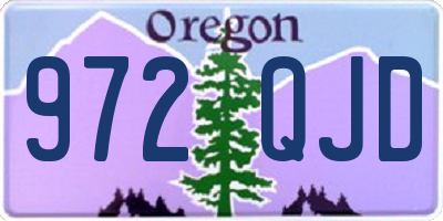 OR license plate 972QJD