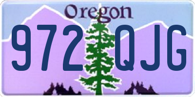 OR license plate 972QJG