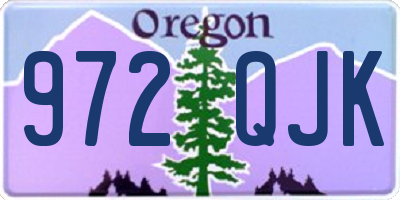 OR license plate 972QJK