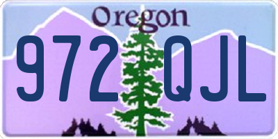 OR license plate 972QJL