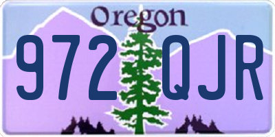 OR license plate 972QJR