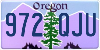 OR license plate 972QJU