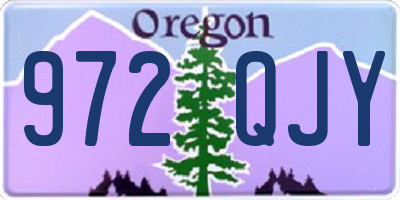 OR license plate 972QJY