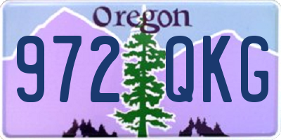 OR license plate 972QKG