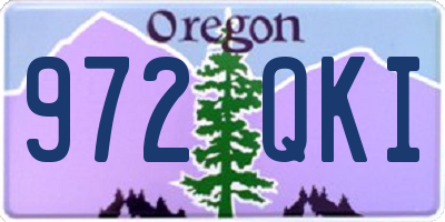 OR license plate 972QKI