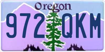 OR license plate 972QKM
