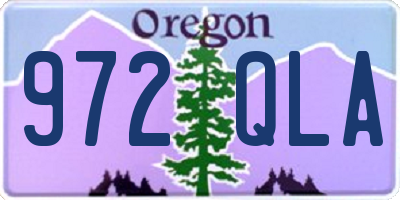 OR license plate 972QLA