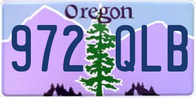 OR license plate 972QLB