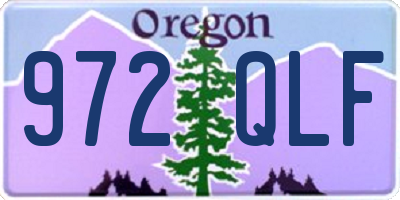 OR license plate 972QLF