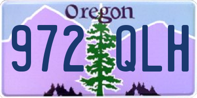 OR license plate 972QLH