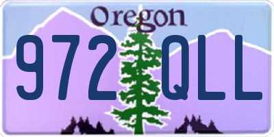 OR license plate 972QLL