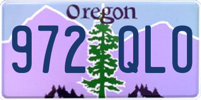 OR license plate 972QLO
