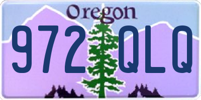 OR license plate 972QLQ