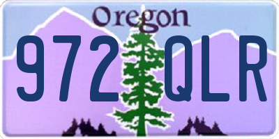 OR license plate 972QLR