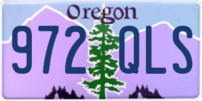 OR license plate 972QLS