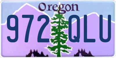 OR license plate 972QLU