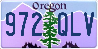 OR license plate 972QLV