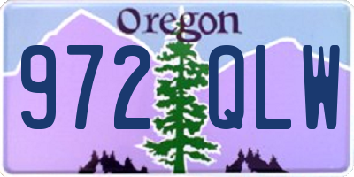 OR license plate 972QLW