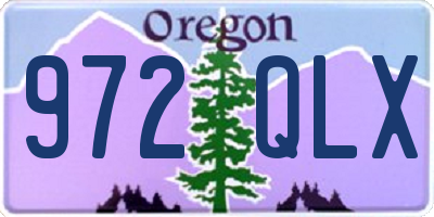 OR license plate 972QLX