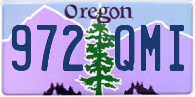 OR license plate 972QMI