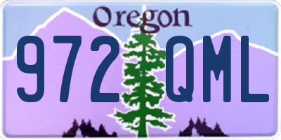 OR license plate 972QML