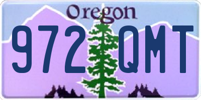 OR license plate 972QMT