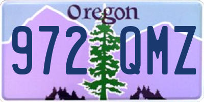OR license plate 972QMZ