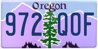 OR license plate 972QOF