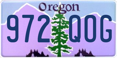 OR license plate 972QOG