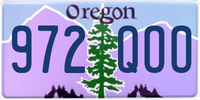 OR license plate 972QOO