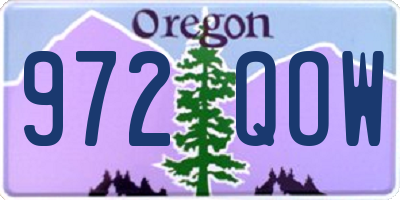 OR license plate 972QOW
