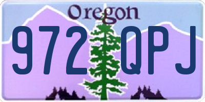 OR license plate 972QPJ