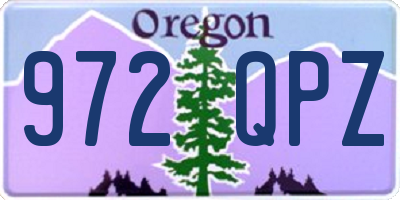 OR license plate 972QPZ