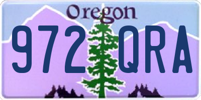 OR license plate 972QRA