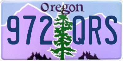 OR license plate 972QRS