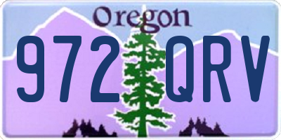 OR license plate 972QRV