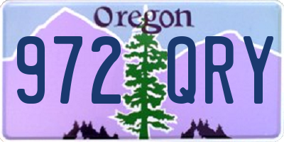 OR license plate 972QRY