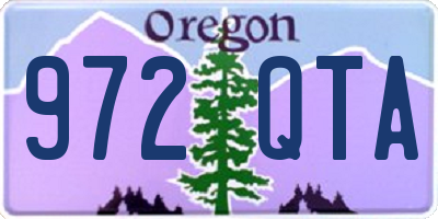 OR license plate 972QTA