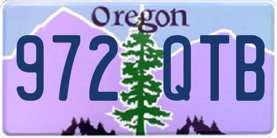 OR license plate 972QTB