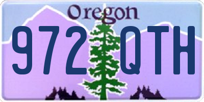 OR license plate 972QTH