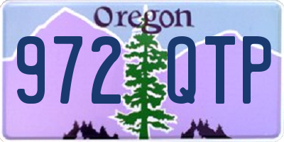 OR license plate 972QTP