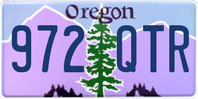 OR license plate 972QTR