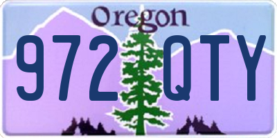 OR license plate 972QTY