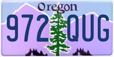 OR license plate 972QUG
