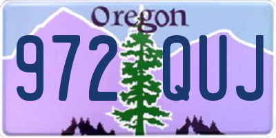 OR license plate 972QUJ