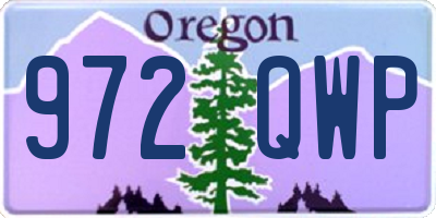 OR license plate 972QWP