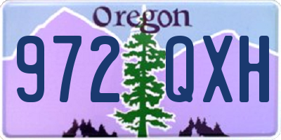 OR license plate 972QXH